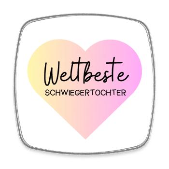 Weltbeste Schwiegertochter! Personalisierbar - Viereckiger Kühlschrankmagnet - Weiß - Vorne