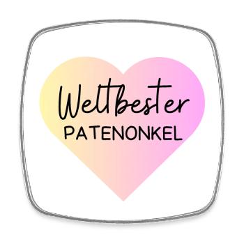 Weltbester Patenonkel! Personalisierbar - Viereckiger Kühlschrankmagnet - Weiß - Vorne