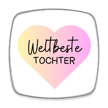 Weltallerbeste Tochter - Viereckiger Kühlschrankmagnet - Weiß - Vorne