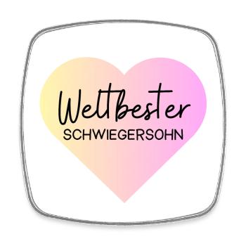 Weltbester Schwiegersohn! Personalisierbar - Viereckiger Kühlschrankmagnet - Weiß - Vorne