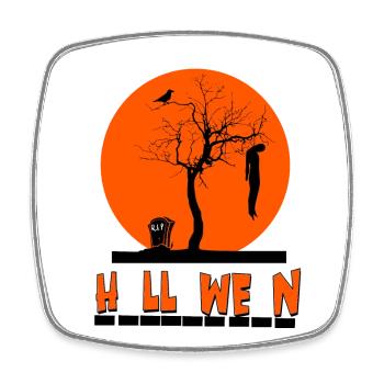 Halloween - Square fridge magnet - white - Front