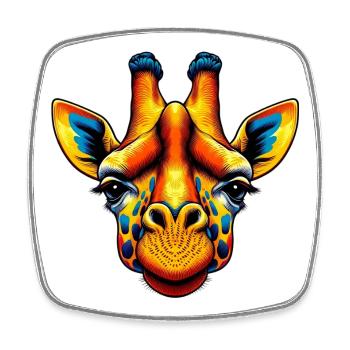 Girafe - Magnet carré - blanc - Devant
