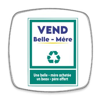 Vend belle-mère - Magnet carré - blanc - Devant