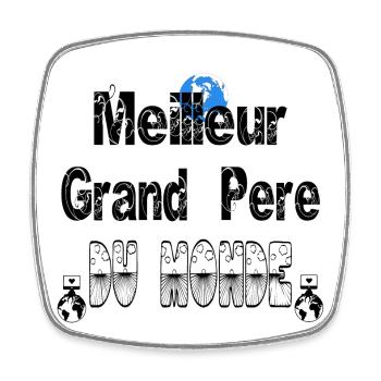Meilleure Grand Père du Monde - Magnet carré - blanc - Devant