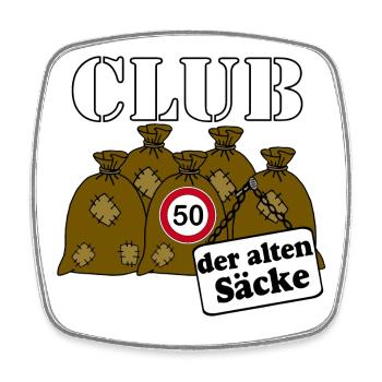 50.Geburtstag , 50 Jahre ,Club der alten Säcke(25) - Viereckiger Kühlschrankmagnet - Weiß - Vorne