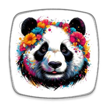 Panda - Viereckiger Kühlschrankmagnet - Weiß - Vorne