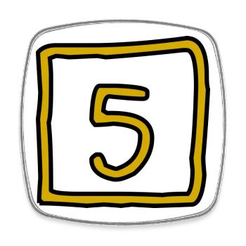 5. ANNIVERSARY. 5 YEARS. 5th ANNIVERSARY - Square fridge magnet - white - Front