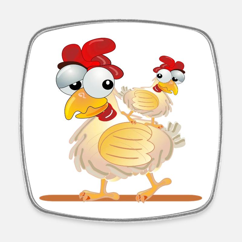 KYLLINGER KOSTUMER PAR - Firkantet køleskabsmagnet - hvid