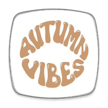 Autumn Vibes - Viereckiger Kühlschrankmagnet - Weiß - Vorne