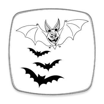 Vampire Bat - Square fridge magnet - white - Front