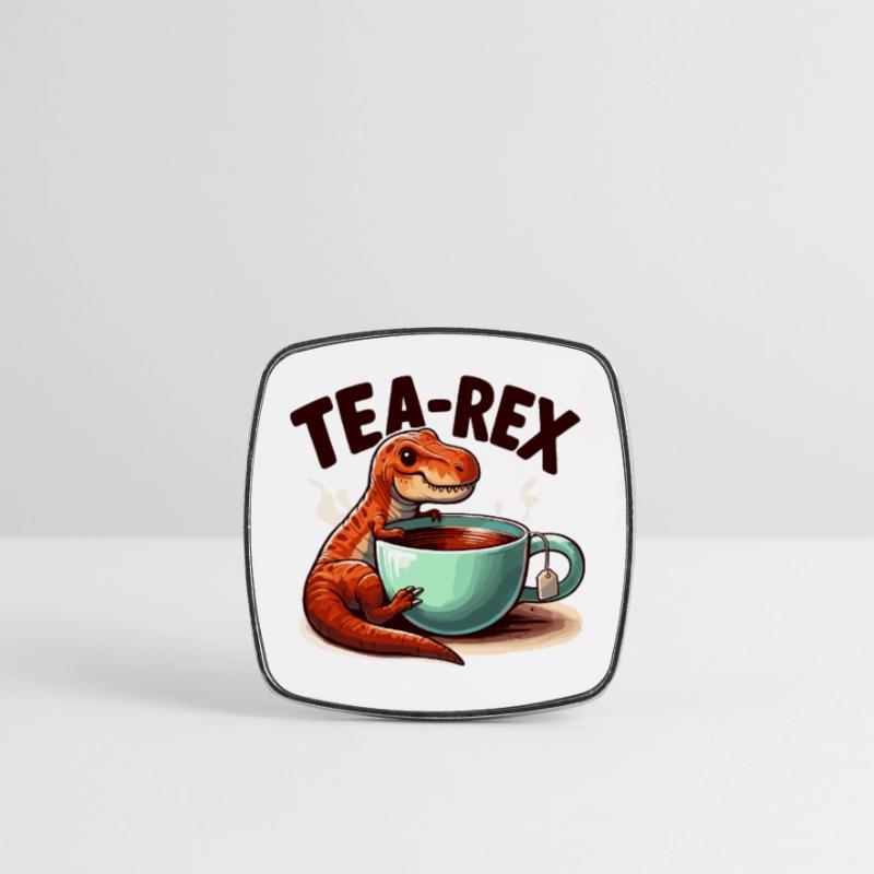 Tea Rex Tea Rex Tea Drinker Gift Square fridge magnet
