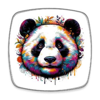 Panda - Viereckiger Kühlschrankmagnet - Weiß - Vorne