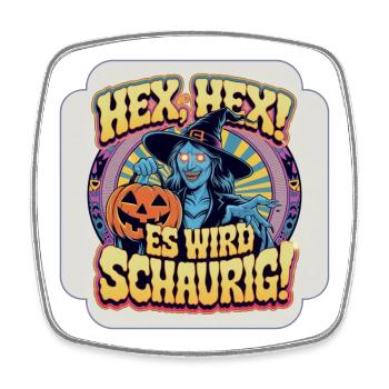 Sorcière effrayante d’Halloween, ça va être effrayant - Magnet carré - blanc - Devant