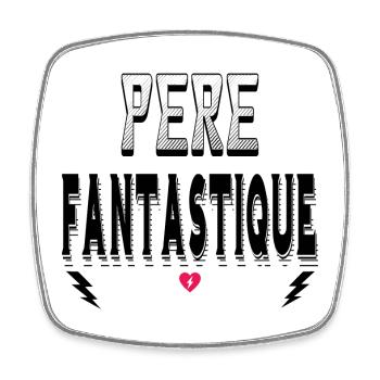 Père Fantastique - Magnet carré - blanc - Devant