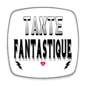 Tante Fantastique - Magnet carré - blanc - Devant