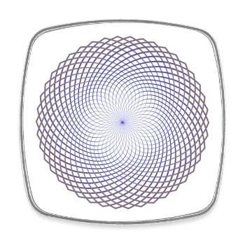 Lotus of Life - Square fridge magnet - white - Front