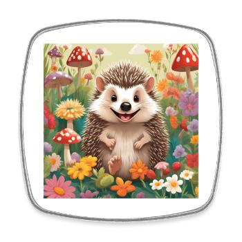 Igel, Baby, Kind, Neugeborenes - Viereckiger Kühlschrankmagnet - Weiß - Vorne