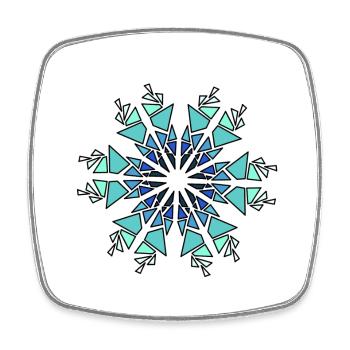 Ornament - Square fridge magnet - white - Front