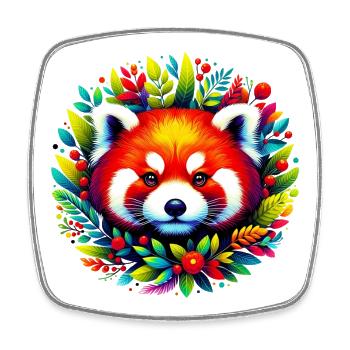 Kleiner Panda - Viereckiger Kühlschrankmagnet - Weiß - Vorne