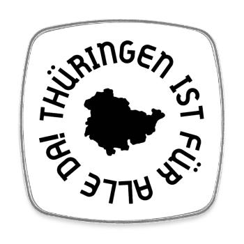 La Thuringe est là pour TOUT LE MONDE - Magnet carré - blanc - Devant