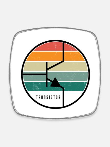 Transistor - Square fridge magnet - white