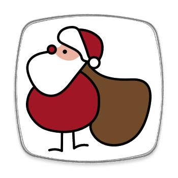 Santa Claus - Square fridge magnet - white - Front