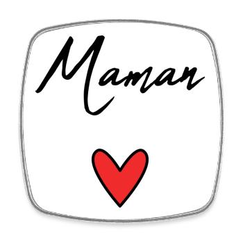 MOM. MOTHER'S DAY. HEART. FEAST. HAPPY BIRTHDAY - Square fridge magnet - white - Front