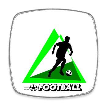 Football - Square fridge magnet - white - Front