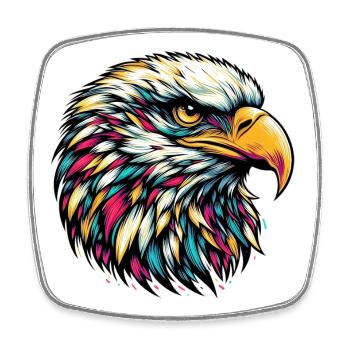 Adler - Viereckiger Kühlschrankmagnet - Weiß - Vorne