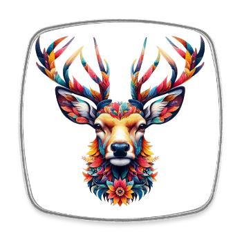 Deer - Square fridge magnet - white - Front
