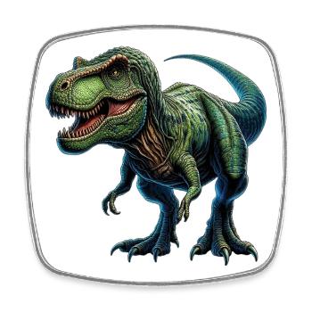 Dinosaur - Square fridge magnet - white - Front