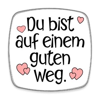 GUTER WEG TRANSFORMATION - Viereckiger Kühlschrankmagnet - Weiß - Vorne
