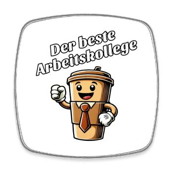 Bester Arbeitskollege - Viereckiger Kühlschrankmagnet - Weiß - Vorne