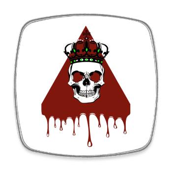 Skull - Square fridge magnet - white - Front
