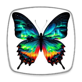 Butterfly - Square fridge magnet - white - Front