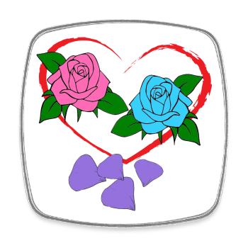Valentine’s Day - Square fridge magnet - white - Front