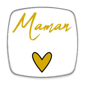 BONNE FÊTE. BONNE FÊTE MAMAN. MAMAN - Magnet carré - blanc - Devant