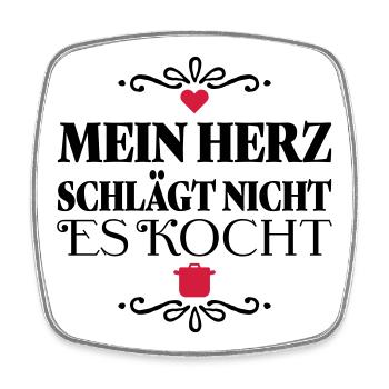 Funny sayings for chefs - Square fridge magnet - white - Front