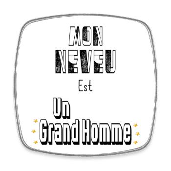 Mon Neveu Est Un Grand Homme - Magnet carré - blanc - Devant