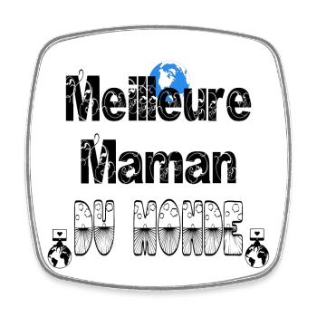 Meilleure Maman du Monde - Magnet carré - blanc - Devant