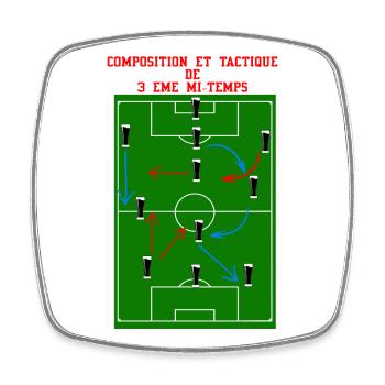 3rd Half - Square fridge magnet - white - Front