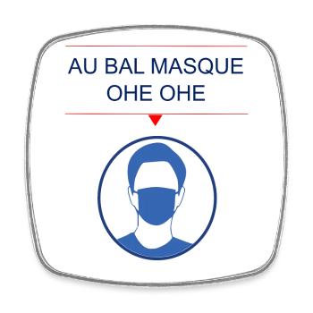Auf dem Maskenball - Viereckiger Kühlschrankmagnet - Weiß - Vorne