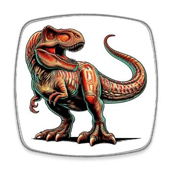 Dinosaur - Square fridge magnet - white - Front