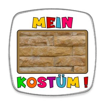 MEIN KOSTÜM - BAUEN ZIEGELSTEINE - Viereckiger Kühlschrankmagnet - Weiß - Vorne