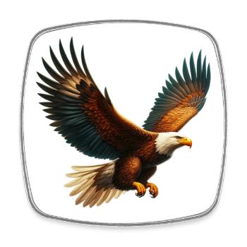 Eagle - Square fridge magnet - white - Front