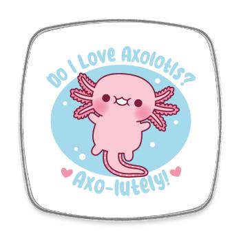 Mignon Est-ce que j’aime les axolotls Jeu de mots incroyablement drôle - Magnet carré - blanc - Devant