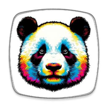Panda - Viereckiger Kühlschrankmagnet - Weiß - Vorne