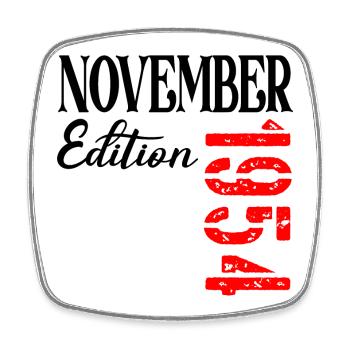 72E ANNIVERSAIRE NOVEMBRE 1954 - Magnet carré - blanc - Devant