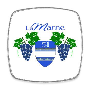 The Marne - Square fridge magnet - white - Front