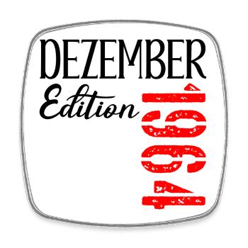 62. GEBURTSTAG DEZEMBER 1964 - Viereckiger Kühlschrankmagnet - Weiß - Vorne